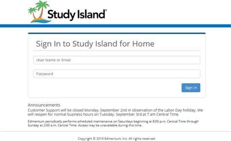 study island login